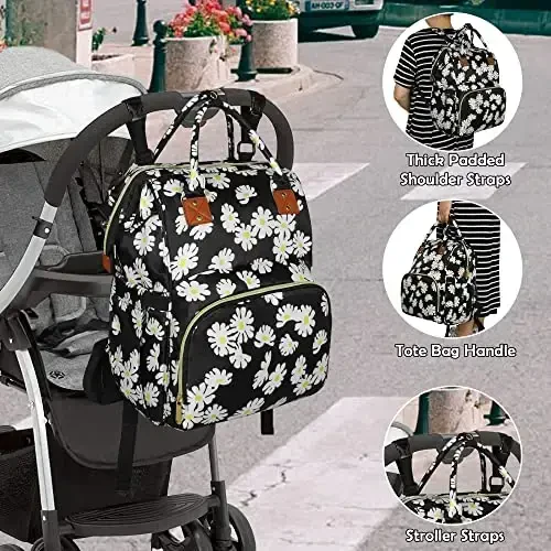 Femuar Diaper Bag Backpack Multifunction Maternity Diaper Bag for Baby Girls & Boys Large Capacity Travel Nappy Bags - 6