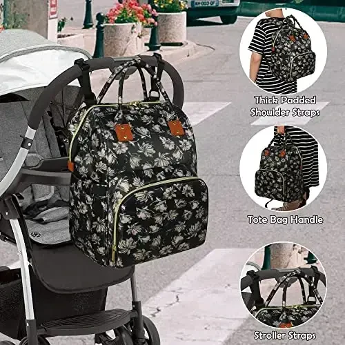 Femuar Diaper Bag Backpack Multifunction Maternity Diaper Bag for Baby Girls & Boys Large Capacity Travel Nappy Bags - 6