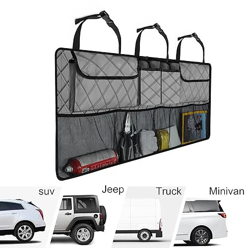 Femuar Car Trunk Organizer, Large Capacity Backseat Trunk Organizer(42