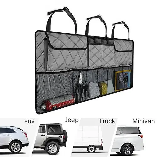 Femuar Car Trunk Organizer, Large Capacity Backseat Trunk Organizer(42