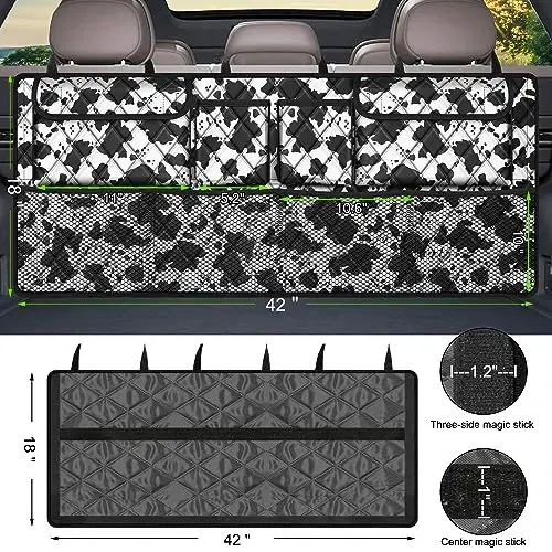 Femuar Car Trunk Organizer,Katta sig‘imli orqa o‘rindiqli yukxona tashkilotchisi(42