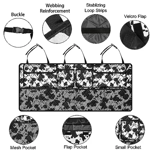 Femuar Car Trunk Organizer,Katta sig‘imli orqa o‘rindiqli yukxona tashkilotchisi(42