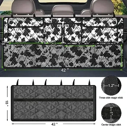 Femuar Car Trunk Organizer,Large Capacity Backseat Trunk Organizer(42