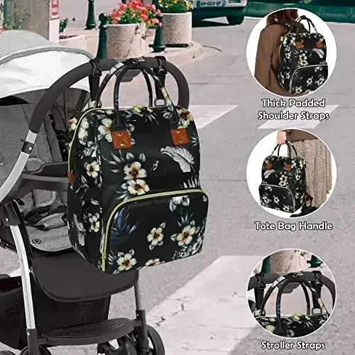 Femuar Diaper Bag Backpack Multifunction Maternity Diaper Bag for Baby Girls & Boys Large Capacity Travel Nappy Bags - 6