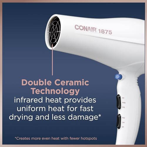 Фен Conair Double Ceramic с диффузором | Фен с ионным кондиционированием | В комплект входят диффузор и концентратор | Эксклюзивно в Modazone - 6