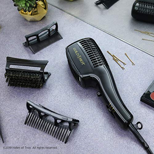 Фен для волос Gold N Hot Professional 1875W, Черный - 6