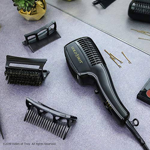 Фен для волос Gold N Hot Professional 1875W, Черный - 6