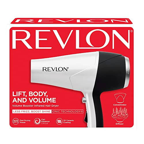 Фен REVLON с инфракрасным излучением | 1875 Вт для придания объема, пышности и объема (белый) - 7