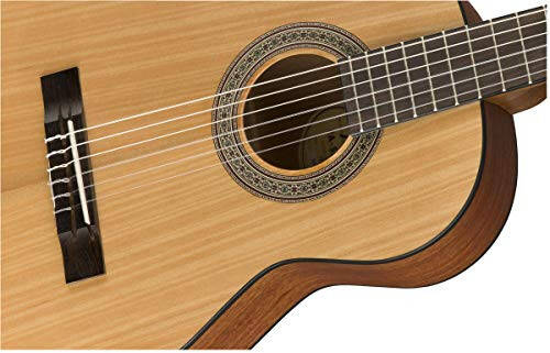 Fender FA-15N 3/4-Size Kids Classical Guitar - Natural Learn-to-Play Bundle with Gig Bag, Tuner, Fender Play Online Lessons, and Austin Bazaar Instructional DVD - 5