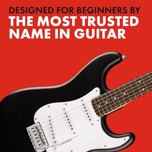 Fender Squier Debut Series Stratocaster Elektro Gitar Seti, Başlangıç Gitar Seti, 2 Yıllık Garantili, Yumuşak Gig Çantası, Frontman 10G Amfisi, Gitar Kayışı ve Dahasıyla, Ücretsiz Dersler Dahil, Siyah - 5