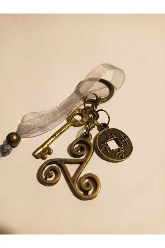 Feng Shui Symbol Triskelion Luck Key Teen Wol - 1