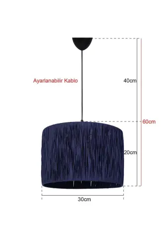 Fenouil Handmade Osma Chiroq Moviy-Moviy - 2