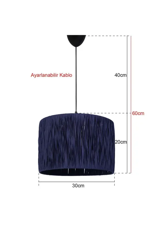 Fenouil Handmade Osma Chiroq Moviy-Moviy - 2