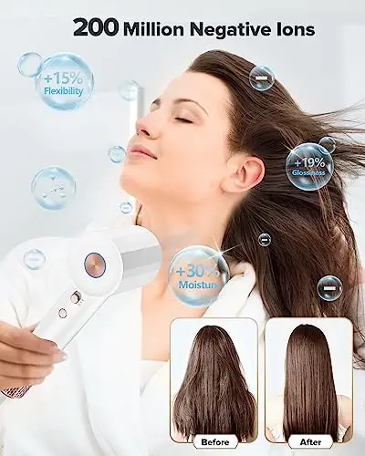 FENTGO Negative Ionic High Speed Hair Dryer, Professional Brushless Blow Dryer for Fast Drying, 2 Speeds & 4 Temps Thermo-Control, Lightweight & Quiet Hairdryer for Home & Travel - 3