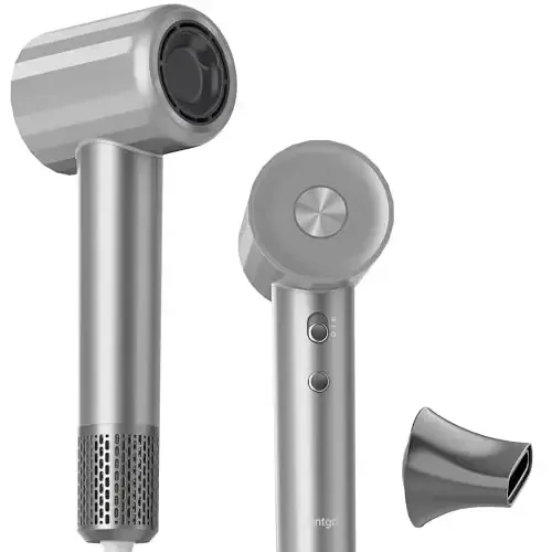 Fentgo Yuqori tezlikdagi ionli soch quritgich diffuzor bilan, Professional soch quritgich 110 000 RPMD tez qurish uchun, 1500W 4 harorat / 2 tezlik, Ayollar uchun termo-nazorat qilinadigan soch quritgich (Tarvuz pushti) - 1