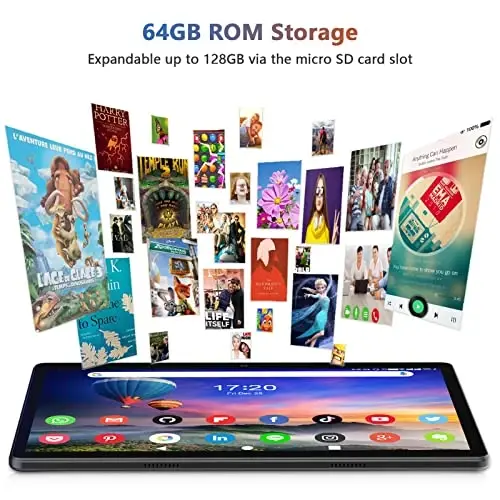 FEONAL Tablet 10.1 inch Android Tablet 2026 Latest Update Octa-Core Processor with 64GB Storage, Dual 13MP+5MP Camera, WiFi, Bluetooth, GPS, 512GB Expand Support, IPS Full HD Display (Black) - FEONAL (1)