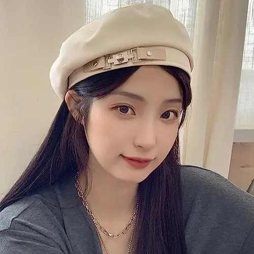 FEoya Women’s French Beret Hat Cotton Solid Color Beanie Hat for All Season - 6