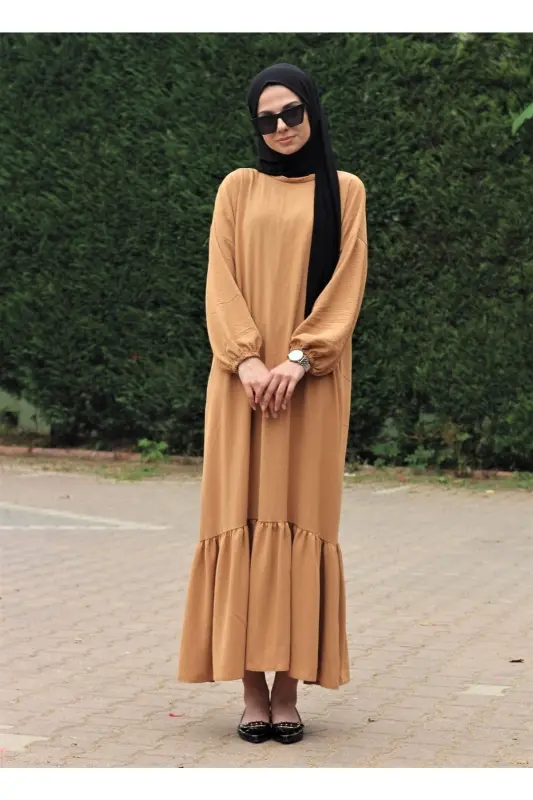 Ferace Dress-CAMEL - 2