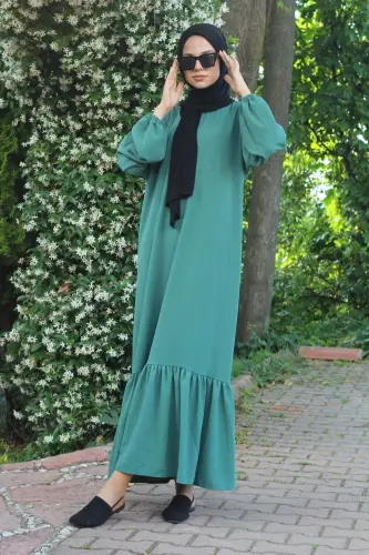 Ferace Dress-EMERALD GREEN - GABRA (1)