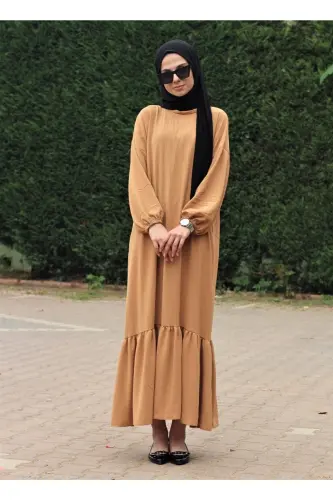 Ferace Elbise-CAMEL - GABRA (1)