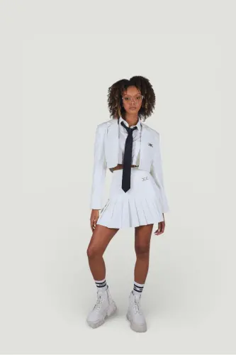 Фермуар Капамалы Пилели Мини Колледж Дери Этек Экрю - HOLLY LOLLY (1)