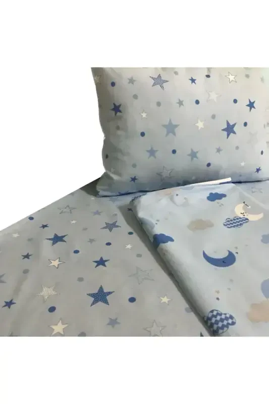 Fermuarli chaqaloq choyshablari to'plami-KO'K - Y YAĞIZ HOME COLLECTION