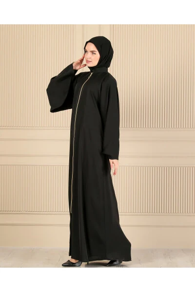 Fermuarlı Kengaygan Yengli Ferace & Abaya - 4