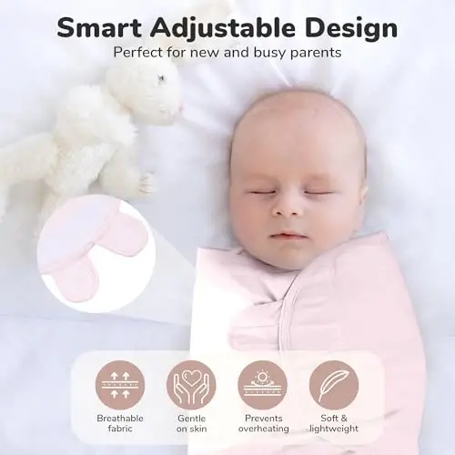 Mama Cheetah Baby Swaddle Blanket with Zipper, Newborn Swaddle Sack, Baby Swaddles Sleep Sack 0-3 Months, Baby Swaddle Wrap for Baby Boy & Girl, 3-Pack - 6