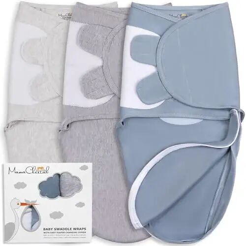 Fermuarlı Mama Çita Bebek Kundak Battaniyesi, Yenidoğan Kundak Tulumu, Bebek Kundak Uyku Tulumu 1,8-3,2 kg, Erkek Bebek Kız Bebek için Bebek Kundak Sargısı - 1
