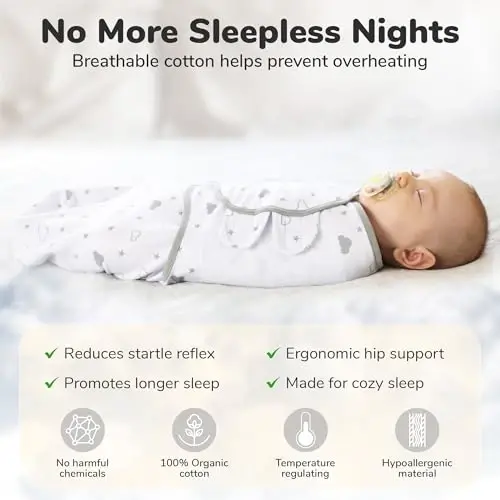 Mama Cheetah Baby Swaddle Blanket with Zipper, Newborn Swaddle Sack, Baby Swaddles Sleep Sack 4-7 lbs, Baby Swaddle Wrap for Baby Boy & Baby Girl, 3-Pack - 4