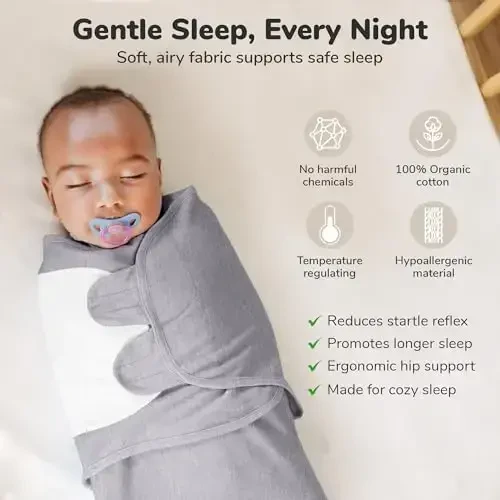 Mama Cheetah Baby Swaddle Blanket with Zipper, Newborn Swaddle Sack, Baby Swaddling Sleep Sack 3-6 Months for Baby Boy & Girl, 3-Pack - 7