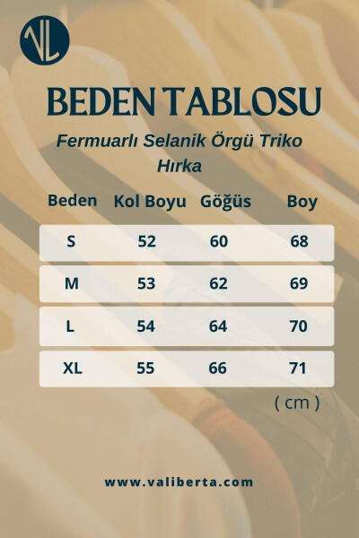 Fermuarlı Selanik Örgü Triko Hırka - Ekru - 6