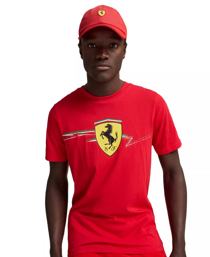 Ferrari Erkaklar Logo Yarış Beyzbol Kepka Rosso Corsa - 1