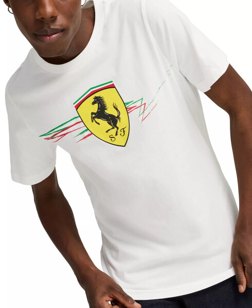 Ferrari Men's Short Sleeve Race Shield Graphic T-Shirt Puma White - 1