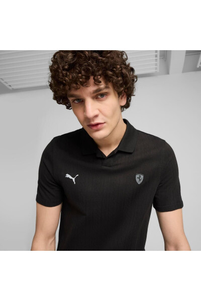 Ferrari Style Polo Jacquard Men's T-shirt - 8