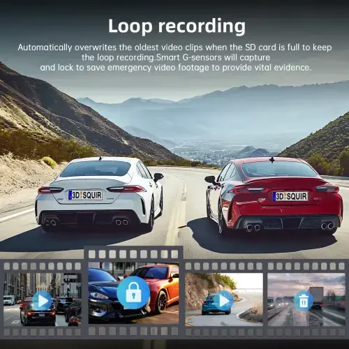 FFN Dash Cam Oldin va Orqa, 4K WiFi & GPS li Dash Cam, Avtomobil uchun Dash Kamera, APP li Dashcam, G-Sensorli Avtomobil Kamerasi, Kechasi Ko'rish, WDR, Tsiklik Yozuv, To'xtab Turish Rejimi, Bepul 32GB SD Karta - 8