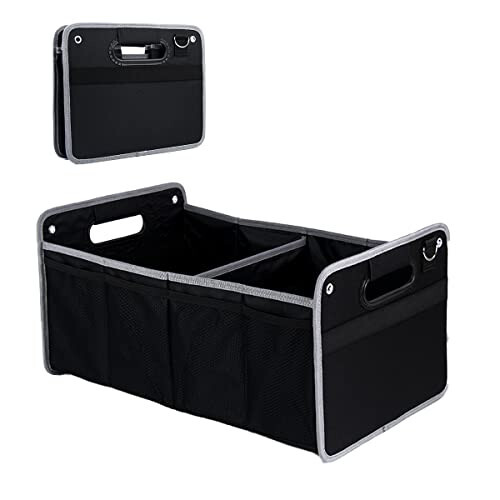 Fgtagtal Car Trunk Organizer Compatible with Toy*ta FJ Cruiser 2007-2021, Foldable Trunk Storage Organizer, Multi-Compartment Oxford Cloth Car Organizer and Storage, Space Saving, 1PCS - Fgtagtal