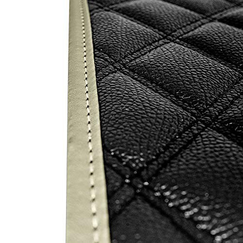 FH Group Floor Mats - Faux Leather Floor Mats for Cars, Universal Fit Automotive Floor Mats, All Purpose Car Floor Mats, PU Leather Protector Mat for Most Sedan, SUV, Truck Floor Mats Beige - 5