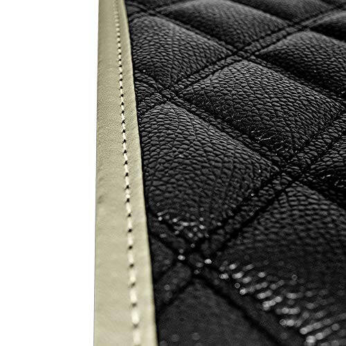 FH Group Floor Mats - Faux Leather Floor Mats for Cars, Universal Fit Automotive Floor Mats, All Purpose Car Floor Mats, PU Leather Protector Mat for Most Sedan, SUV, Truck Floor Mats Beige - 5