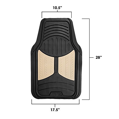 FH Group Otomotiv Paspasları - Ağır Hizmet Tipi Canavar Gözü Kauçuk Arabalar İçin, Evrensel Uyumluluk Tam Set, Climaproof Paspaslar, Kesilebilir Çoğu Sedan, SUV, Kamyon Pembe - 6