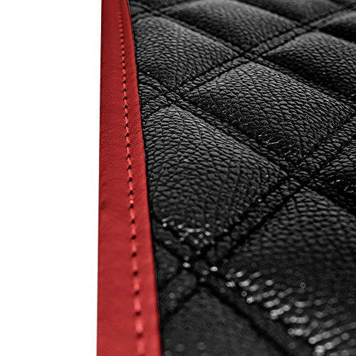 FH Group Universal Fit Diamond Pattern Faux Leather Automotive Floor Mats aksariyat avtomobillar, SUV va yuk mashinalariga mos keladi Burgundy - 5