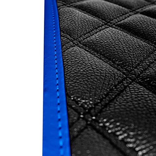 FH Group Universal Fit Diamond Pattern Faux Leather Automotive Floor Mats fits Most Cars, SUVs, and Trucks Blue - 5