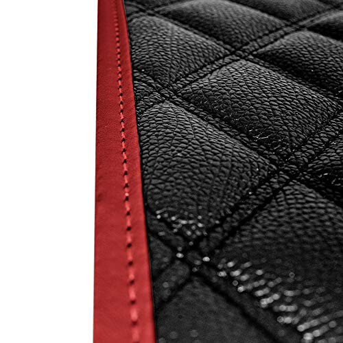 FH Group Universal Fit Diamond Pattern Faux Leather Automotive Floor Mats fits Most Cars, SUVs, and Trucks Burgundy - 5