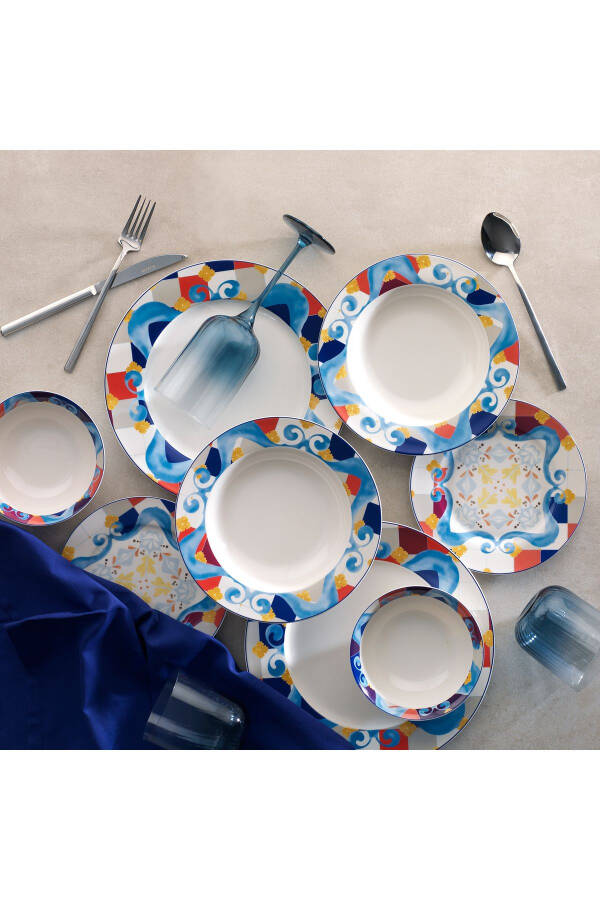 Fiesta Dinner Set 24 Pieces - Blue - 1