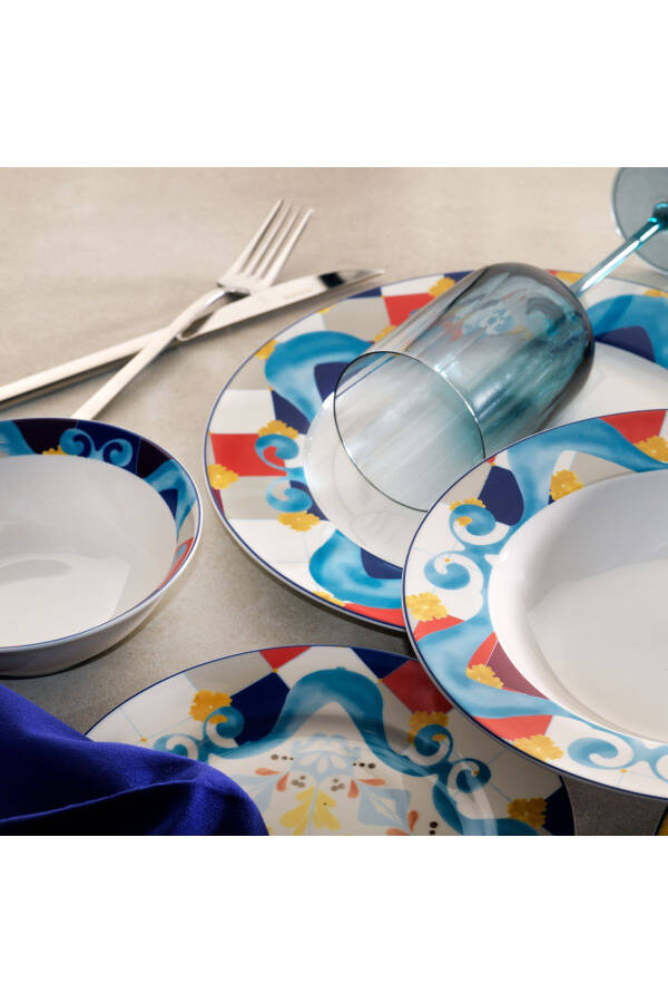 Fiesta Dinner Set 24 Pieces - Blue - 3