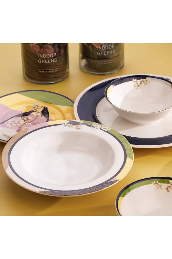 Fiesta Dinner Set 24 Pieces - With Birds - 2