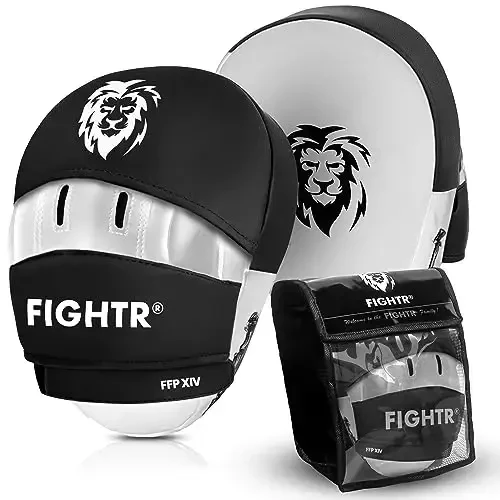 FIGHTR® Premium Punching Mitts - Ideal Padding & Stability | Boxing Mitts for Martial Arts incl. Carry Bag | Focus Pads for Boxing, MMA, Muay Thai, etc. - 1