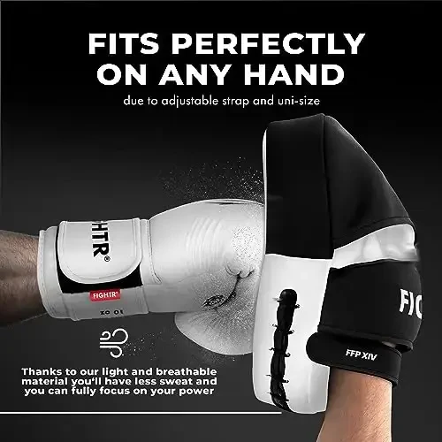 FIGHTR® Premium Punching Mitts - Ideal Padding & Stability | Boxing Mitts for Martial Arts incl. Carry Bag | Focus Pads for Boxing, MMA, Muay Thai, etc. - 2