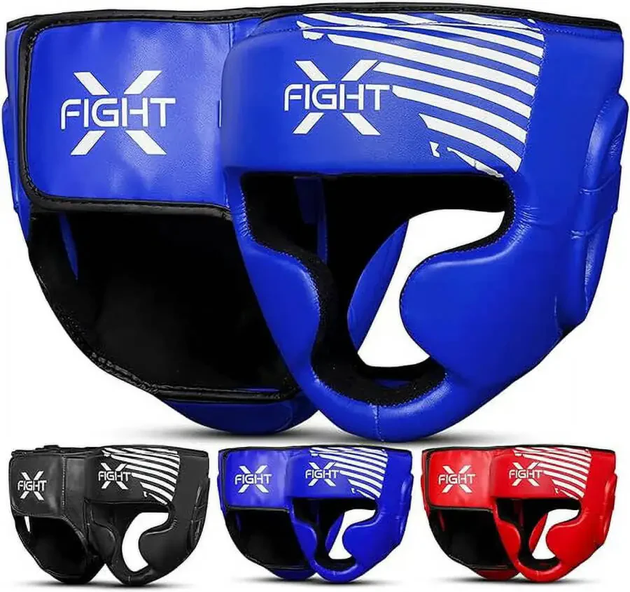 FightX Boxing Headgear For Youth MMA Training, MuayThai, Sparring Helmet For Protector (Blue, S/M) - 1