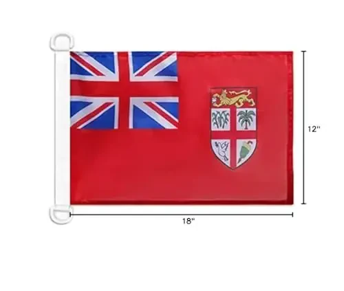 Fiji Civil Ensign NAUTICAL Flag 18'' x 12'' - Fijian merchant flags 30 x 45 cm. - Banner 12x18 in for boat - AZ FLAG - 5